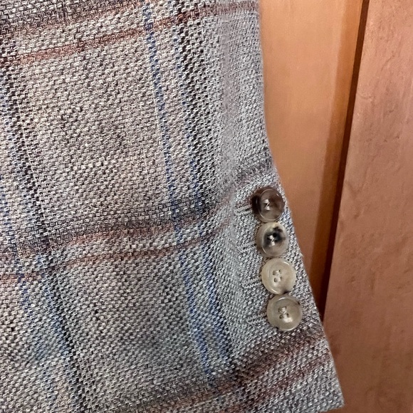 Men's Gray Plaid Blazer by Canali - Picture 3 of 7